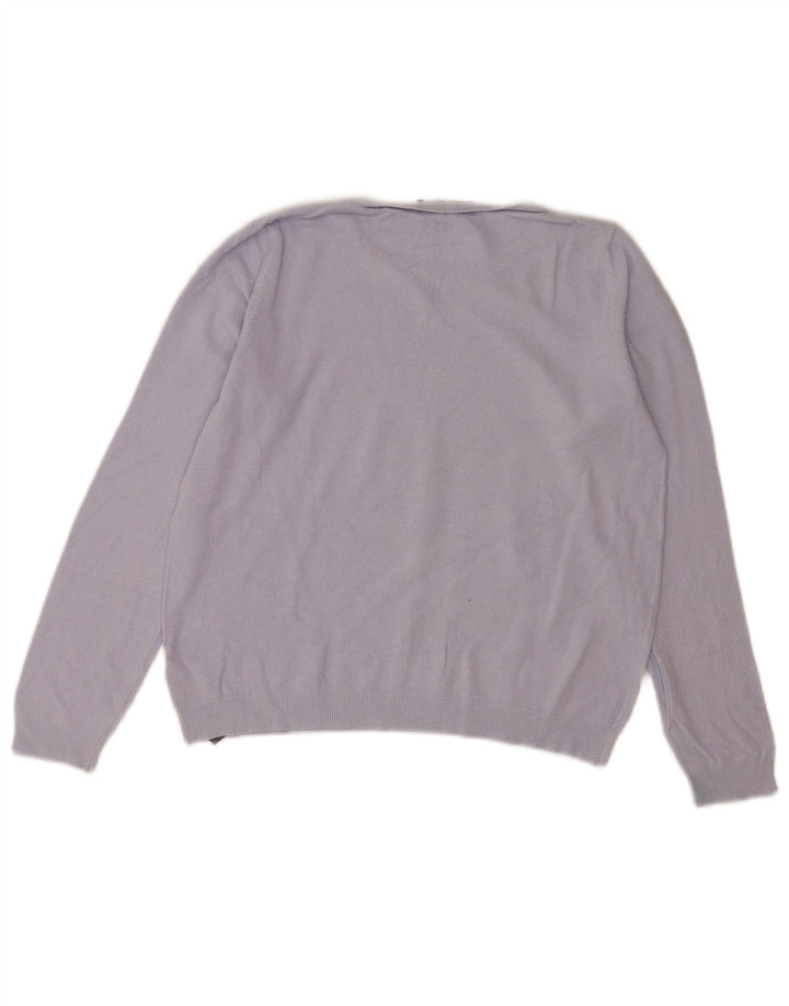 Marks & Spencer Dame Boat Neck Jumper Sweater UK 12 Medium Blue Viscose