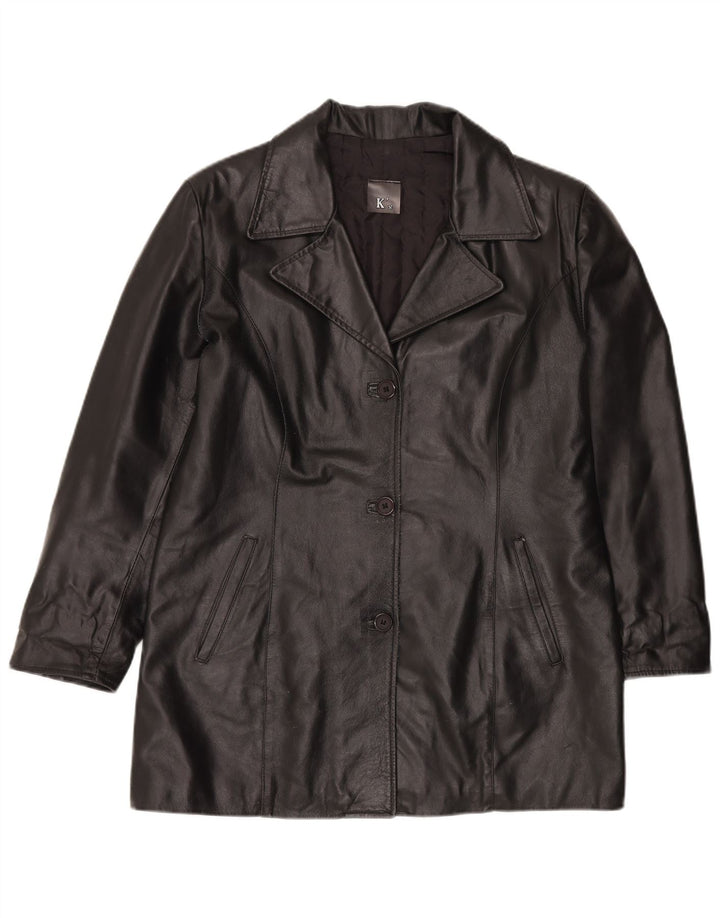 K'S Dame Læderjakke IT 48 XL Sort