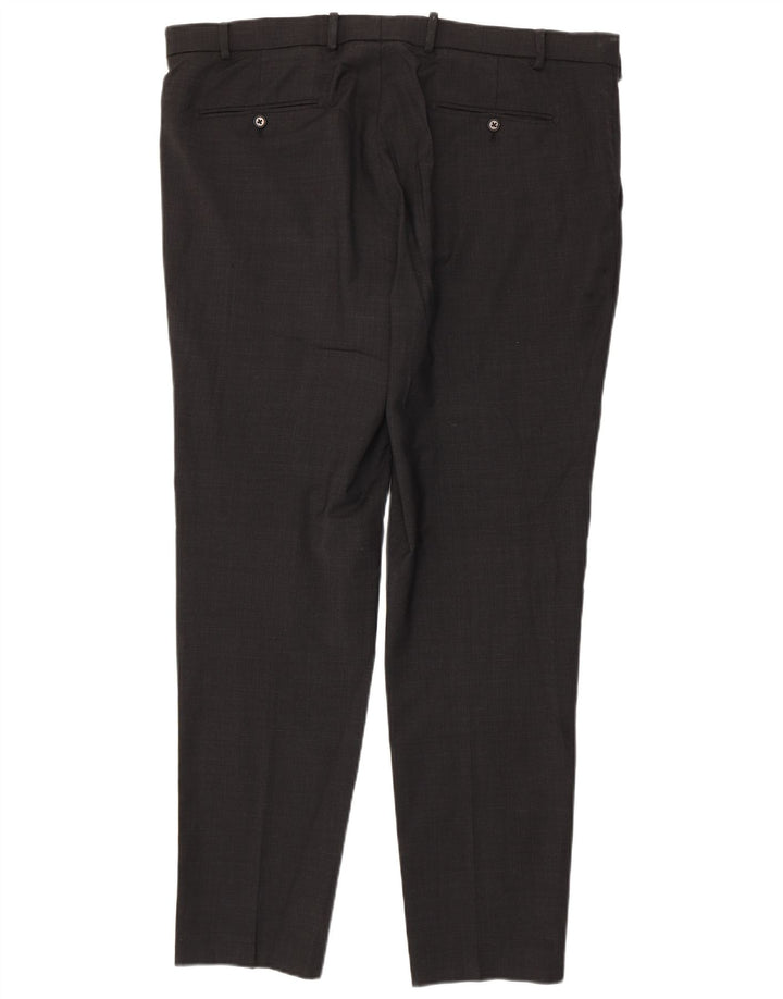 Marks & Spencer Herre Skræddersyet Fit Slim Suit Bukser W40 L33 Grå Uld