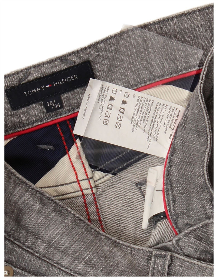 TOMMY HILFIGER Lige jeans til kvinder W28 L30 Grå bomuld