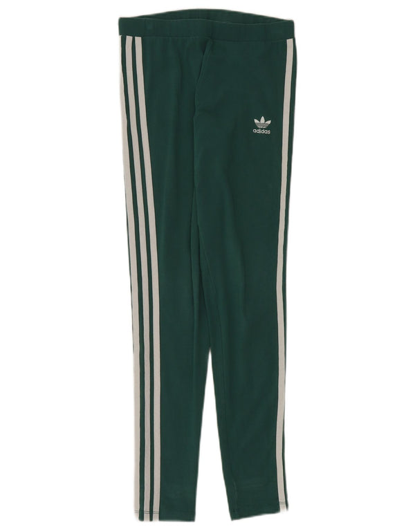 Adidas Dame Leggings UK 4 XS Grøn Bomuld