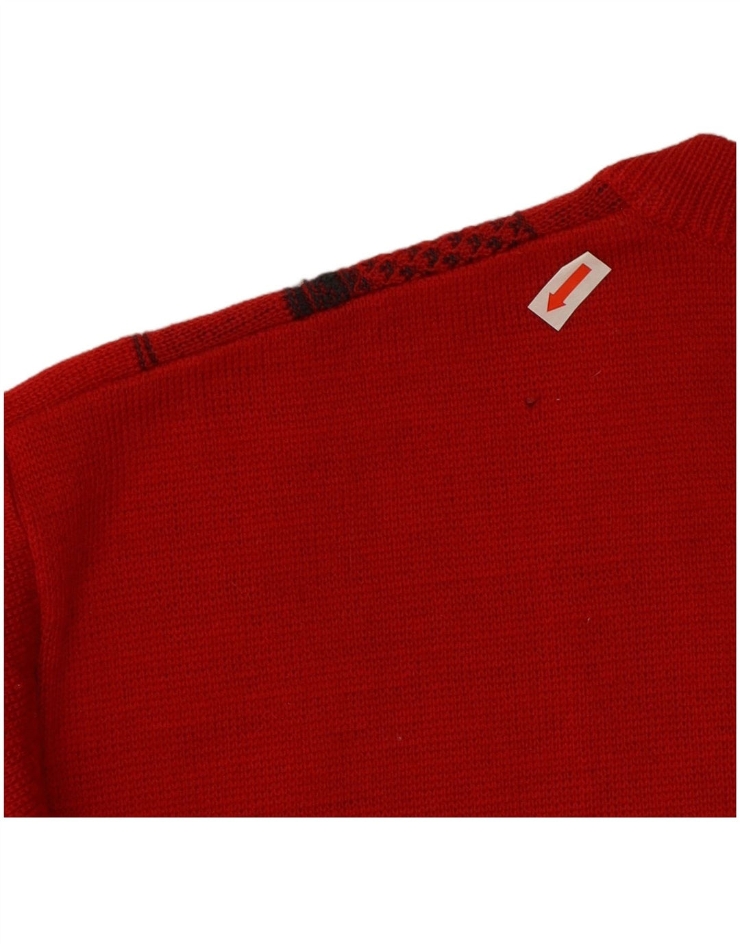 Gabicci Herre V-hals sweater Medium Rød Geometrisk Uld