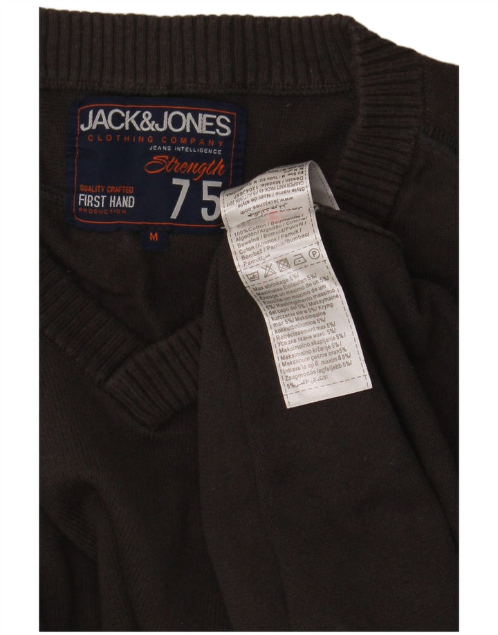 Jack & Jones Herre V-hals sweater mellemgrå bomuld