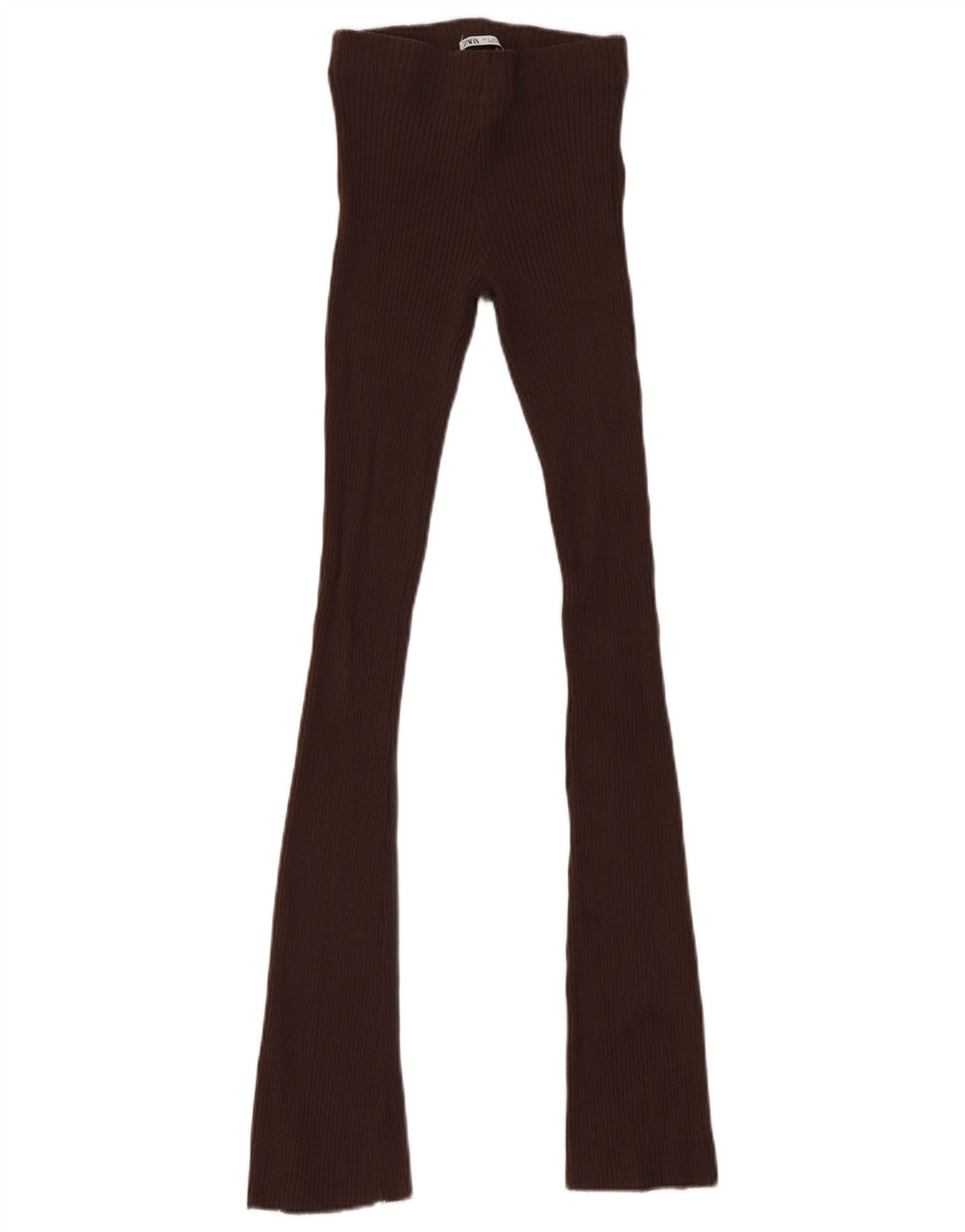 Zara Womens Leggings UK 8 Small Brown Bomuld