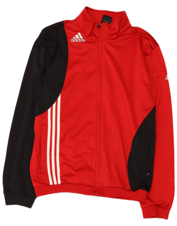 ADIDAS Træningsdragt til mænd, topjakke UK 40/42 Medium Rød Colourblock Polyester