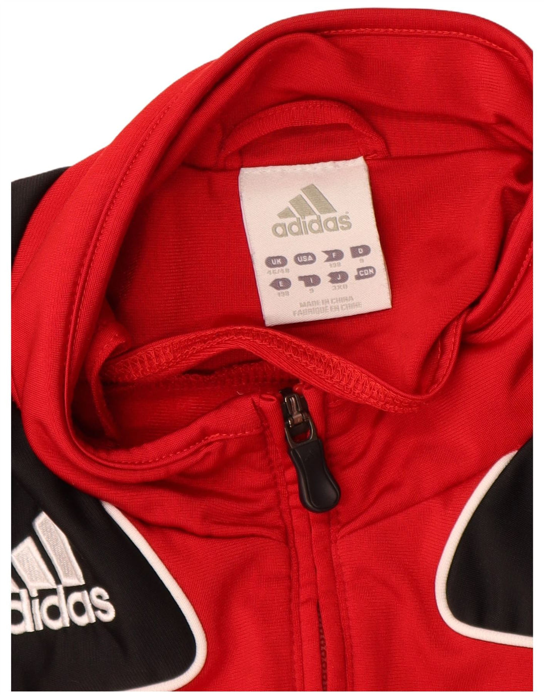 Adidas Træningsdragt til mænd Topjakke UK 46/48 XL Rød Colourblock Polyester