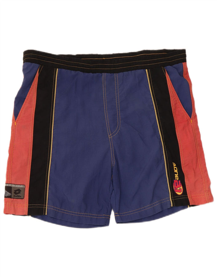 Lotto Herre grafiske svømmeshorts IT 46 Small Navy Blue Colourblock Nylon