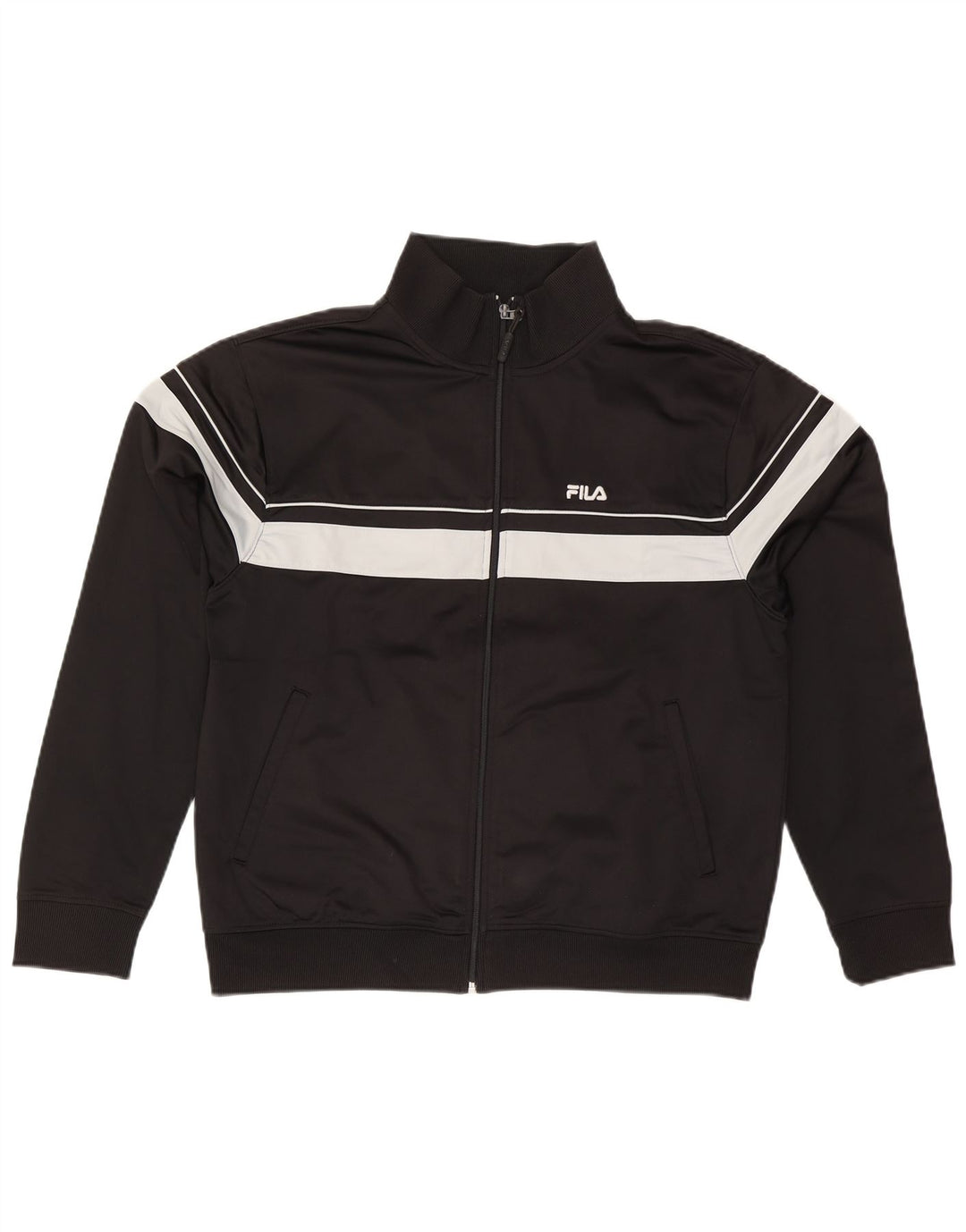 Fila Træningsdragt til mænd Topjakke Stor Sort Colourblock Polyester
