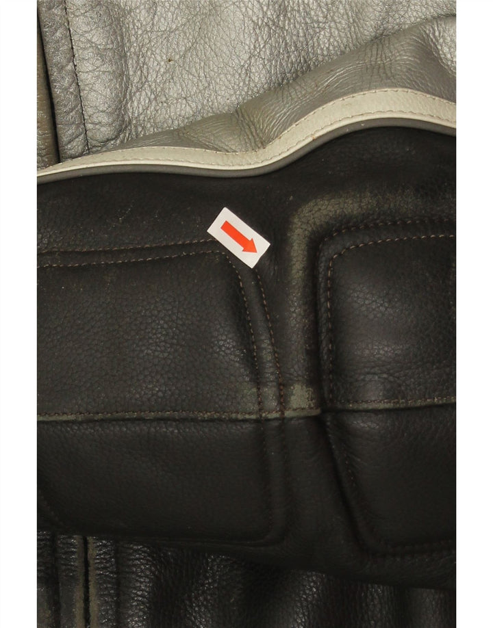 Hein Gericke Herre motorcykel racerjakke UK 36 Small Black Colourblock