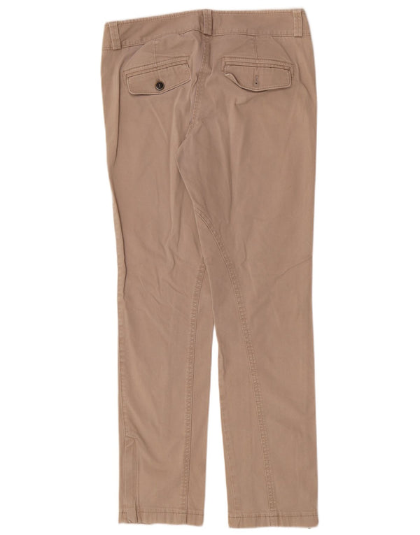 Massimo Dutti Dame Slim Chino Bukser EU 38 Small W28 L29 Beige Bomuld