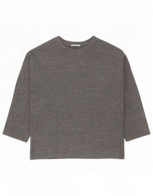 Zara Dame Trafaluc Loose Fit Top 3/4 ærmer UK 14 Medium Grå Flecked