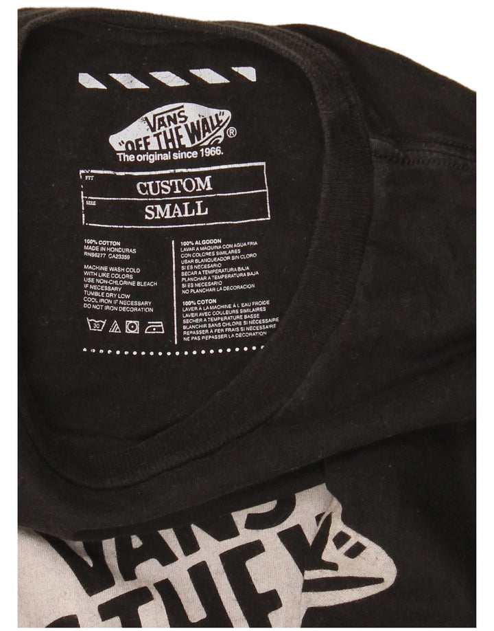 Vans Herre Custom Fit grafisk T-shirt top lille sort bomuld