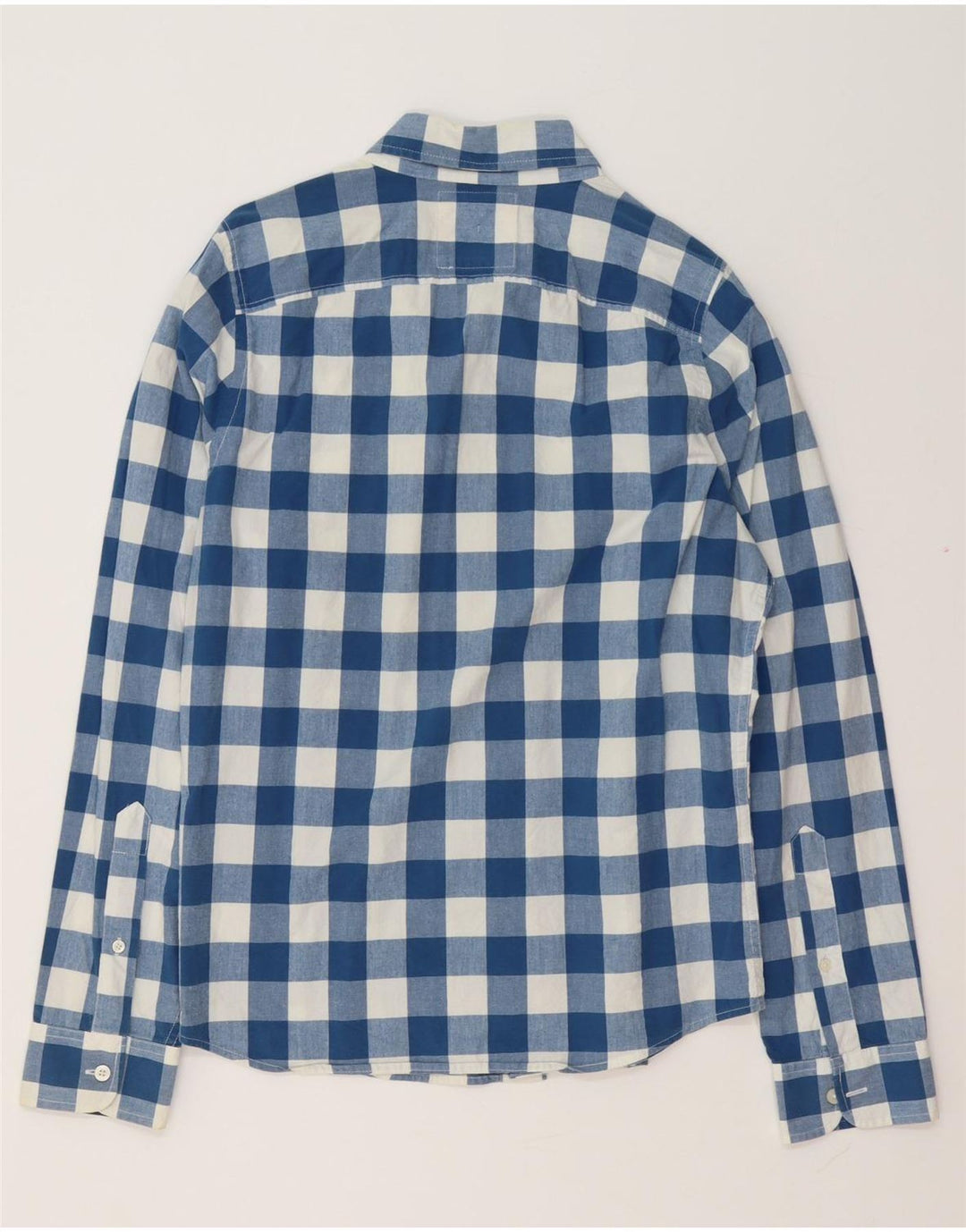 Hollister Herreskjorte Medium Blue Gingham Cotton