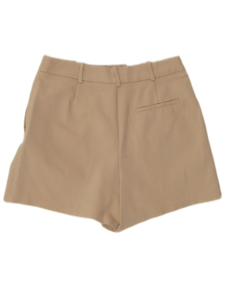 Zara Casual Shorts til kvinder Medium W28 Beige Bomuld
