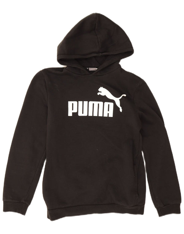 Puma drenge grafisk hættetrøje 13-14 år sort bomuld