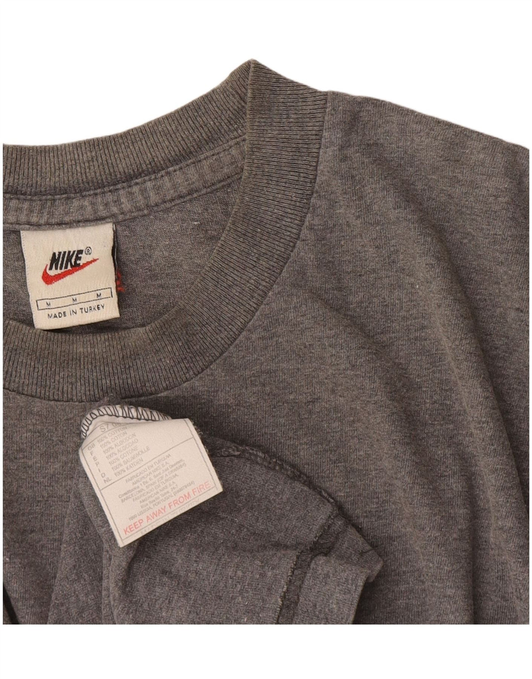 Nike T-shirt top mellem grå bomuld til mænd