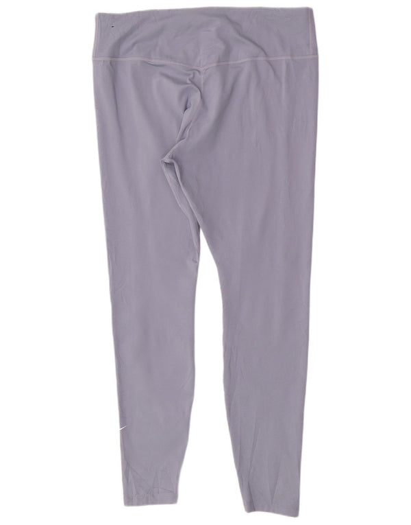 Nike Dame Leggings UK 18 XL Blå Polyester Sports