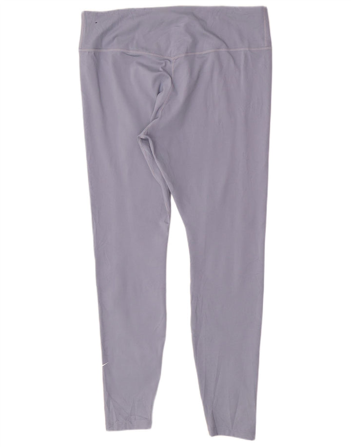 Nike Dame Leggings UK 18 XL Blå Polyester Sports