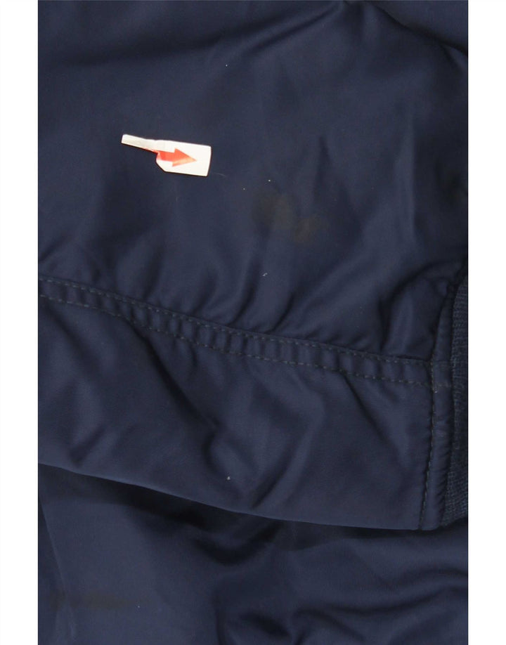 Pull & Bear Herre Bomber Jacket UK 38 Medium Navy Blue Colourblock