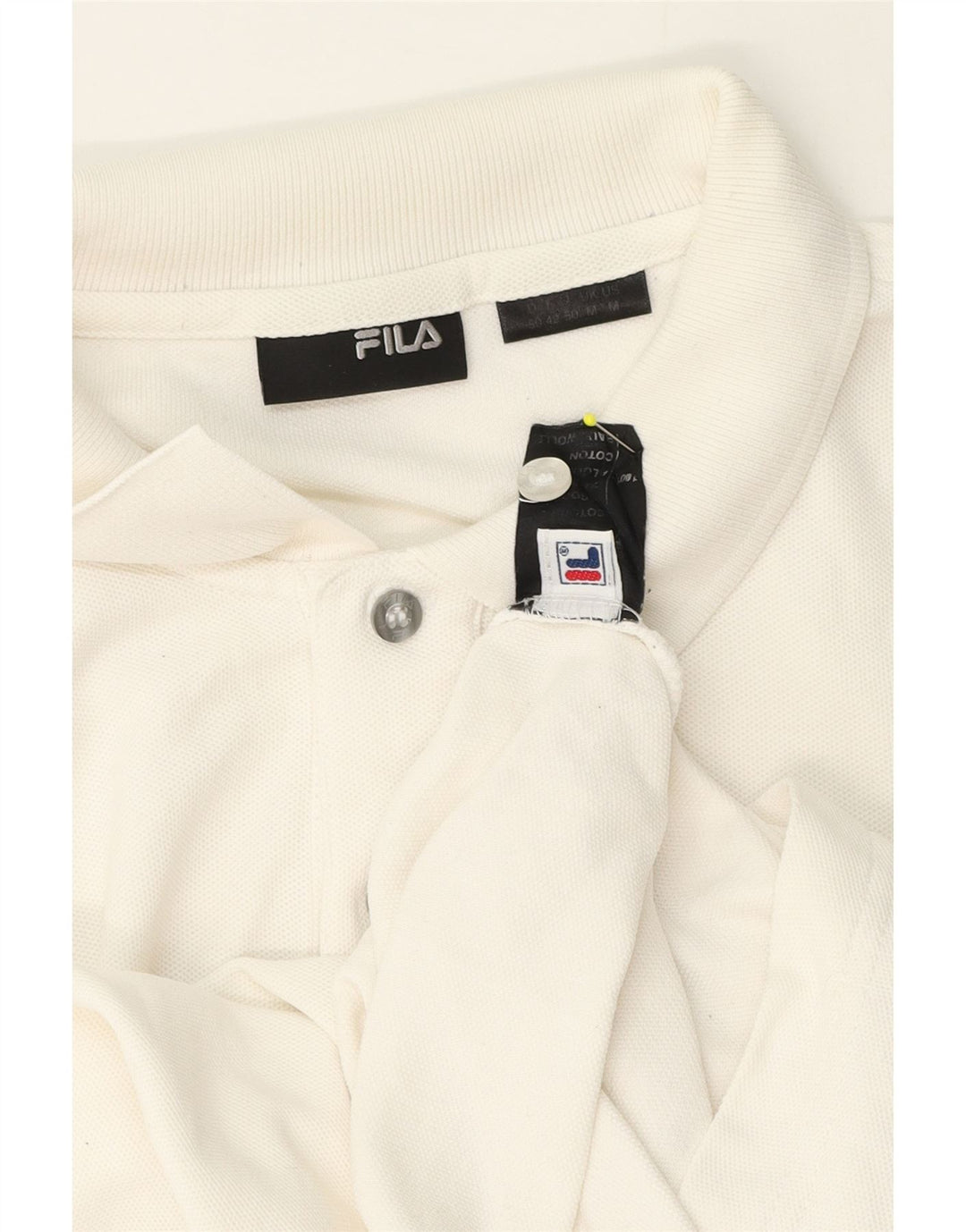 Fila Poloskjorte til mænd Medium hvid bomuld