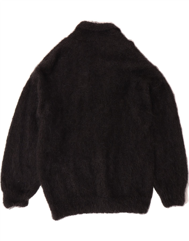 VINTAGE Womens Cardigan Sweater UK 16 Large Black Vintage Vintage and Second-Hand Vintage from Messina Hembry 