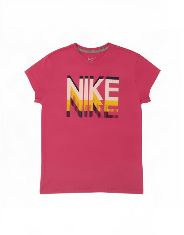 Nike piger grafisk t-shirt top 13-14 år XL Pink bomuld