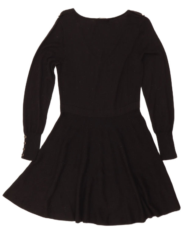 Oasis Dame Jumper Dress UK 12 Medium Sort Bomuld