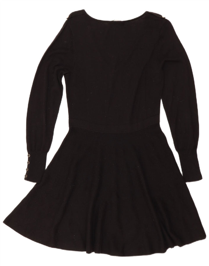 Oasis Dame Jumper Dress UK 12 Medium Sort Bomuld