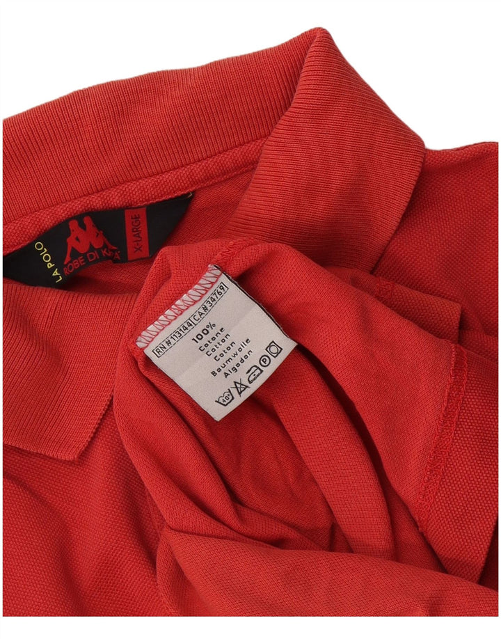 Kappa herre poloshirt XL rød bomuld