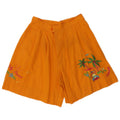 Vintage kvinders grafiske chinoshorts W28 Medium Orange