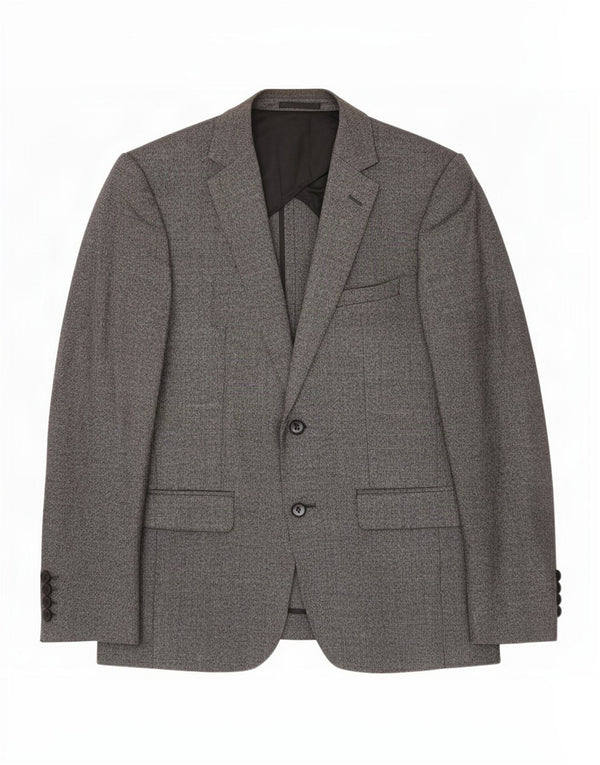 Reiss Herre 2-knaps blazerjakke UK 38 Medium Grey Flecked Wool