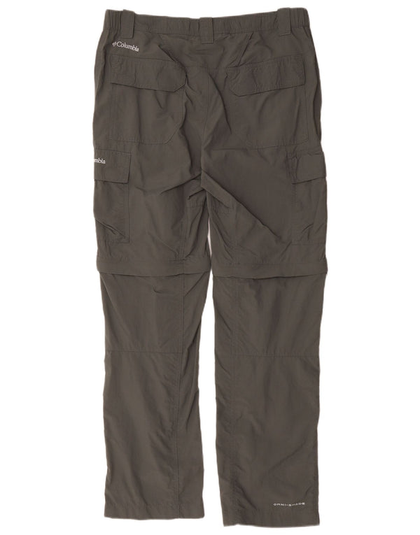 Columbia Herre Omni-Shade Straight Cargo Bukser W34 L30 Grå Nylon