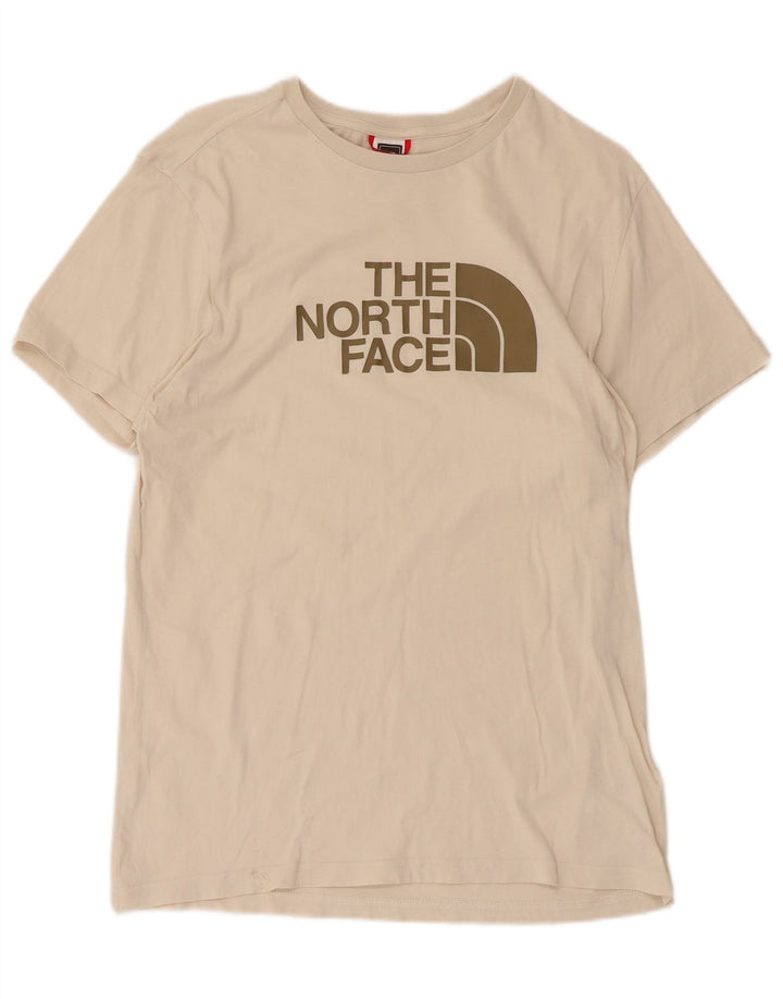 The North Face Herre grafisk T-shirt Top Medium Beige Bomuld