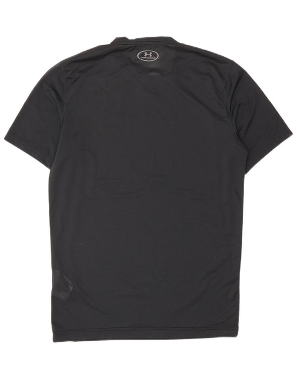 UNDER ARMOUR Herre Heat Gear T-Shirt Top Medium Sort Polyester