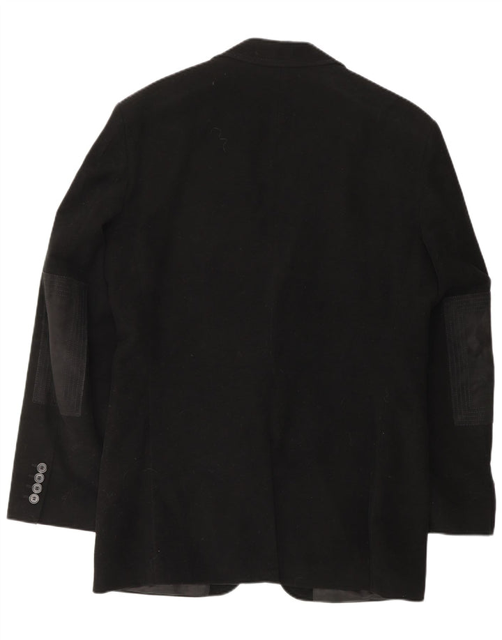 HUGO BOSS Herre 2-knaps blazerjakke EU 48 Medium Sort Bomuld