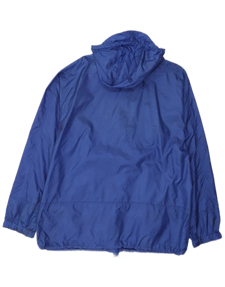 Eddie Bauer Herre Hættetrøje Regnjakke UK 38 Medium Blue Nylon