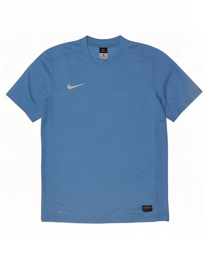 Nike Dri Fit T-shirt top mellemblå polyester til mænd