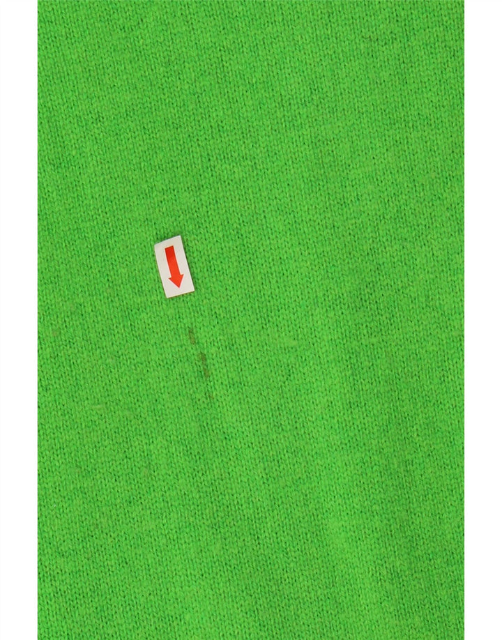 MASSIMO DUTTI Dame Longline Jumper Sweater UK 14 Medium Grøn