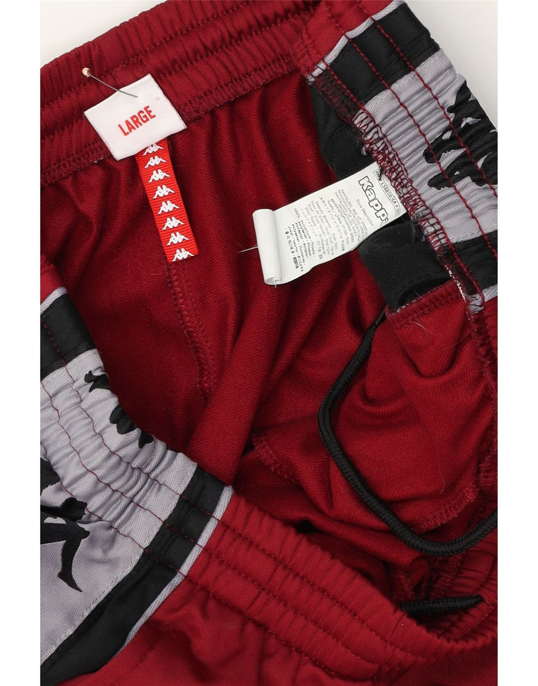 Kappa Herre grafisk træningsdragt Bukser Large Burgundy Colourblock Polyester