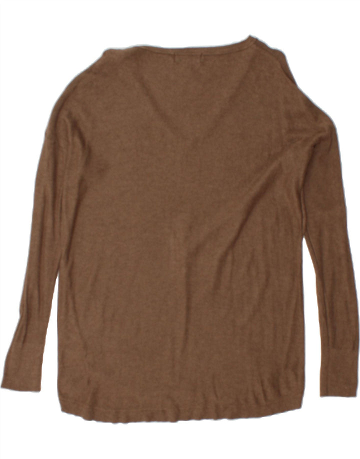 MOSSIMO Womens V-Neck Jumper Sweater UK 18 XL Brown Nylon Vintage Mossimo and Second-Hand Mossimo from Messina Hembry 