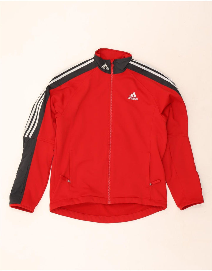 Adidas Træningsdragt til mænd Top jakke UK 42/44 Large Red Colourblock Polyester