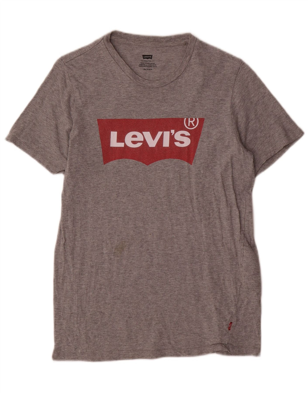 Levi's Herre grafisk T-shirt Top XS Grå Bomuld