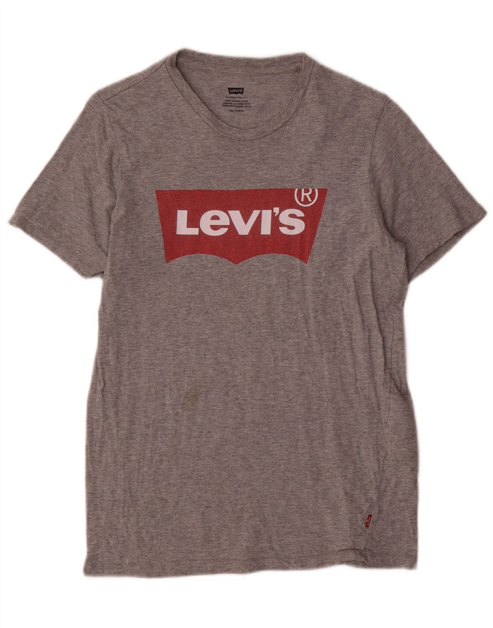 Levi's Herre grafisk T-shirt Top XS Grå Bomuld