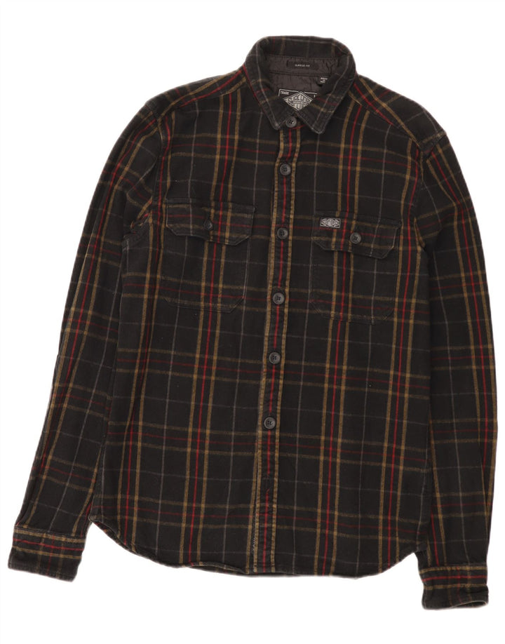 Superdry Herre Classic Fit Flanelskjorte Medium Flerfarvet Ternet