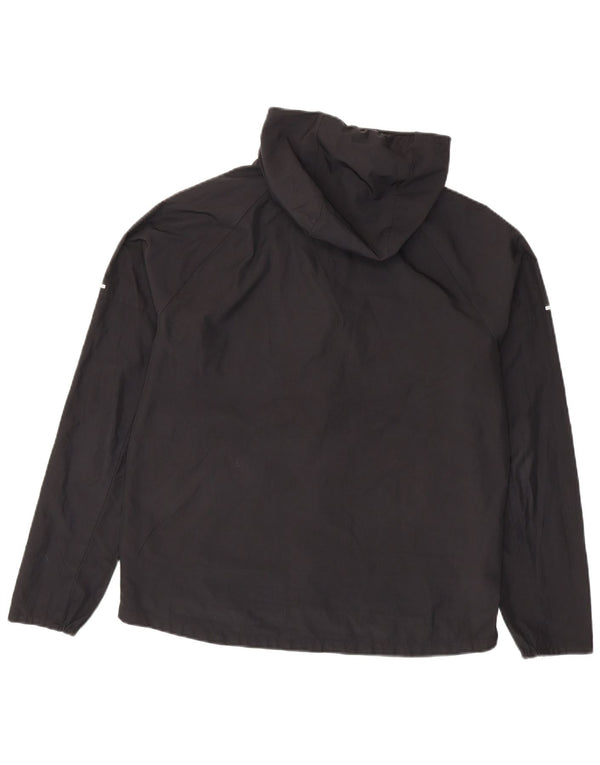 NIKE Regnjakke med hætte til mænd UK 38 Medium Black Polyester