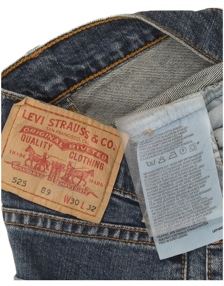 Levi's Womens 525 denimshorts W30 Medium Blue Bomuld