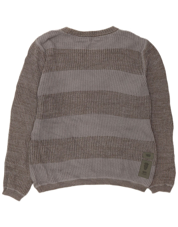 G-Star Herre Boat Neck Jumper Sweater XL Grå Colourblock Bomuld