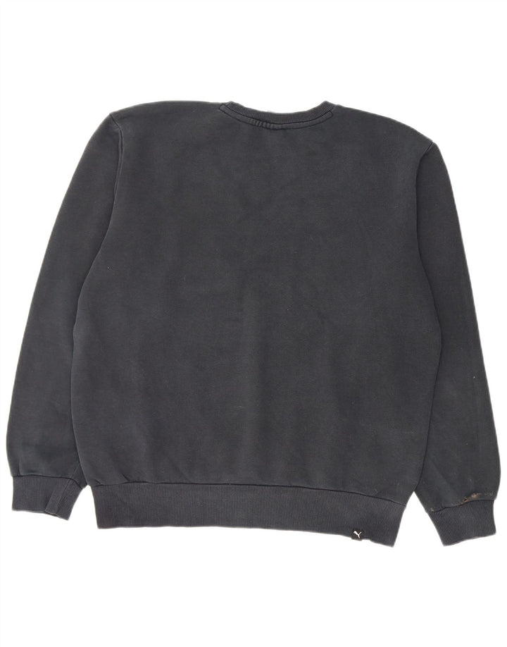Puma Herre Grafisk Sweatshirt Jumper Medium Sort Bomuld