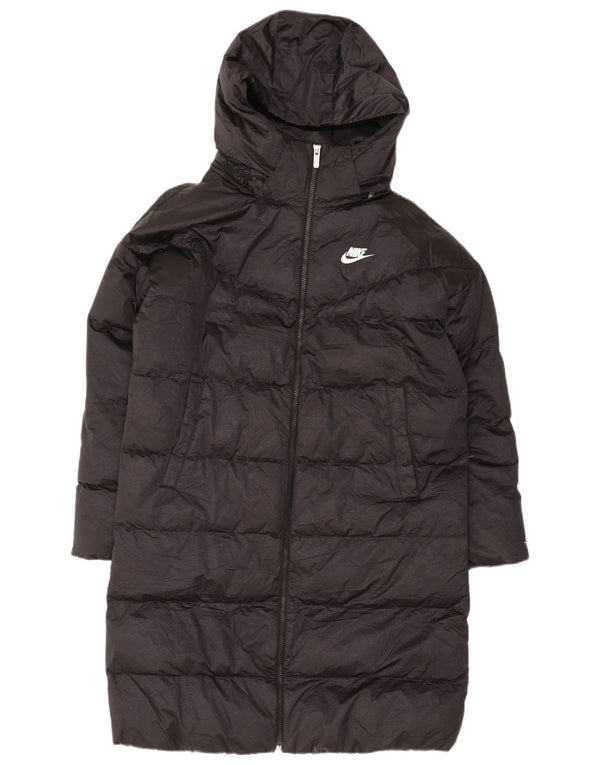 Nike Herre Therma-Fit Polstret frakke med hætte UK 36 Lille sort nylon