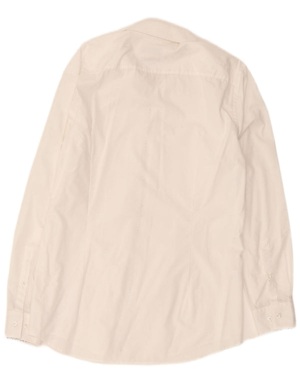 Hugo Boss Herre Slim Fit Skjorte Størrelse 42 16 1/2 Large White Bomuld